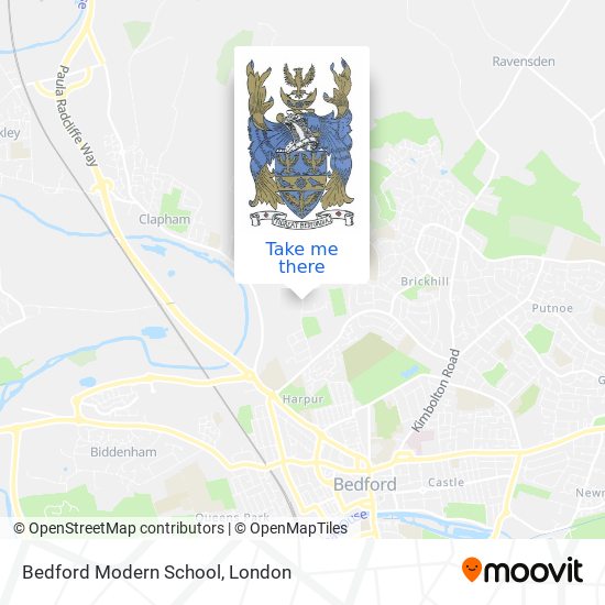 Bedford Modern School map