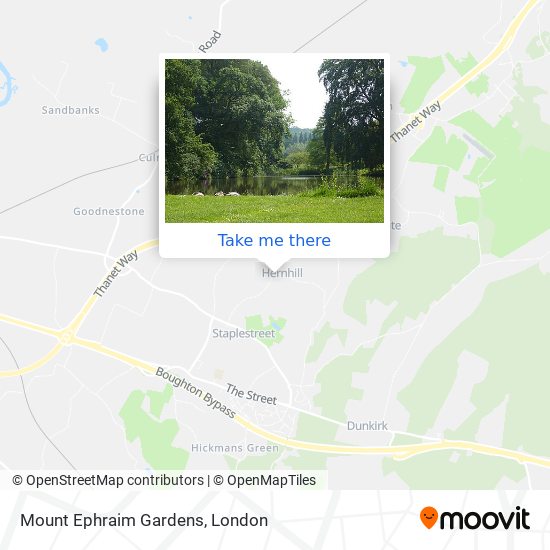 Mount Ephraim Gardens map