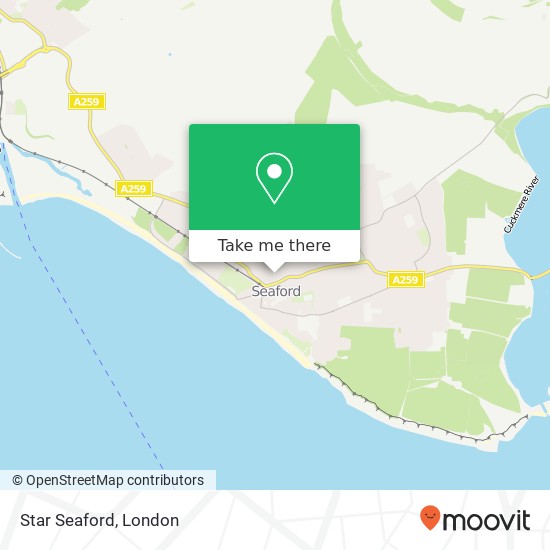 Star Seaford map