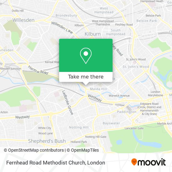 Fernhead Road Methodist Church map