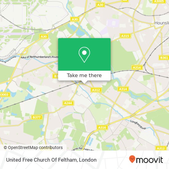 United Free Church Of Feltham map