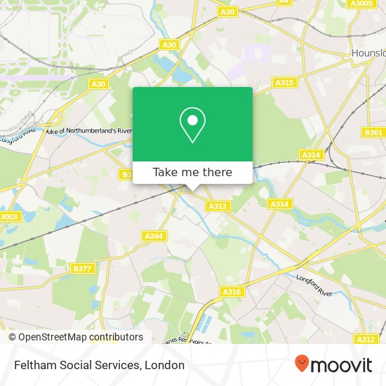 Feltham Social Services map