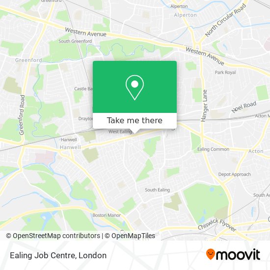 Ealing Job Centre map