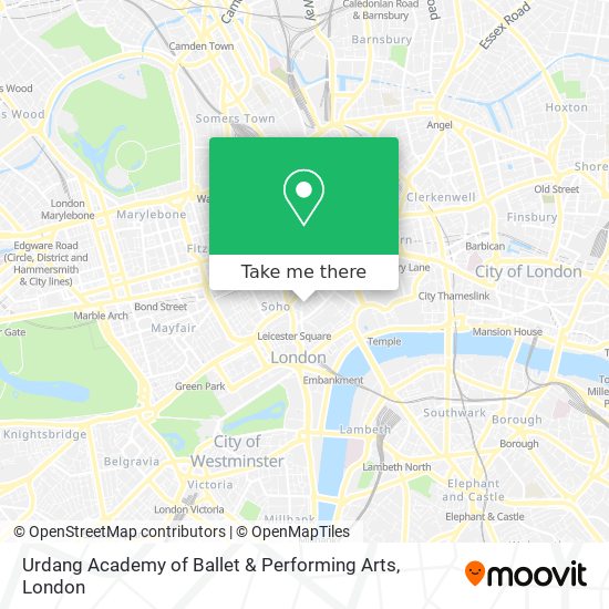 Urdang Academy of Ballet & Performing Arts map