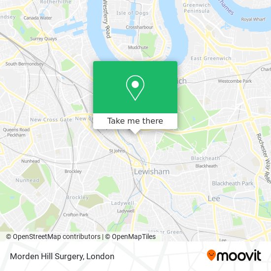 Morden Hill Surgery map