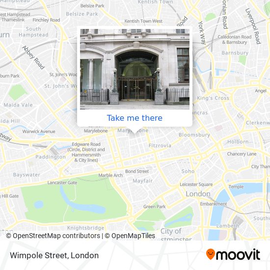 Wimpole Street map