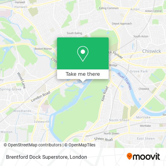 Brentford Dock Superstore map