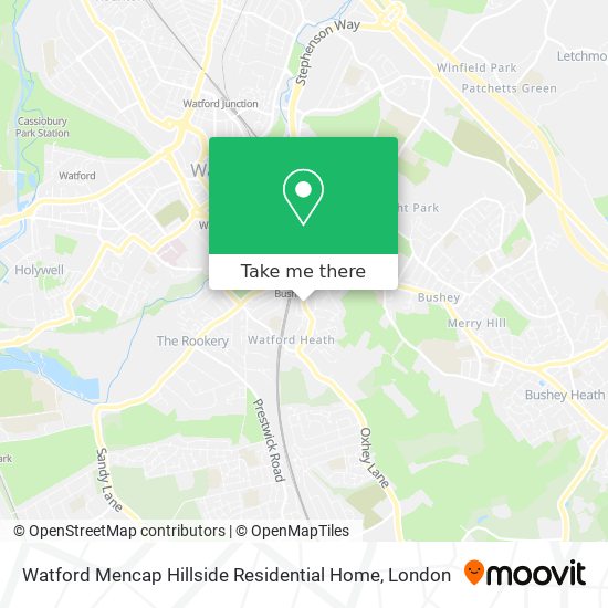 Watford Mencap Hillside Residential Home map