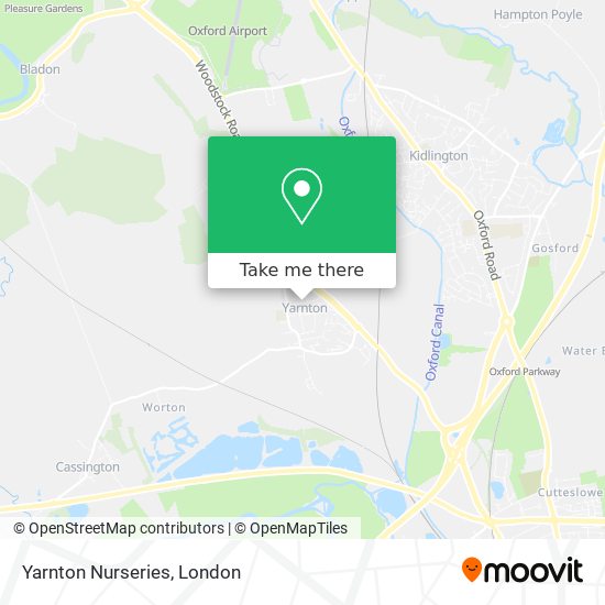Yarnton Nurseries map