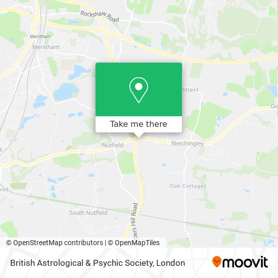 British Astrological & Psychic Society map
