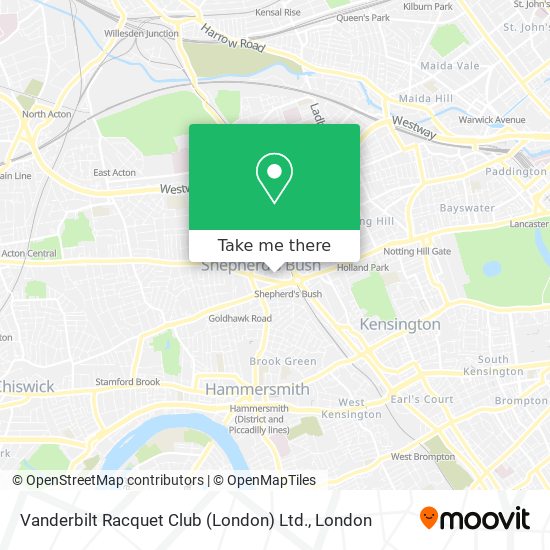 Vanderbilt Racquet Club (London) Ltd. map