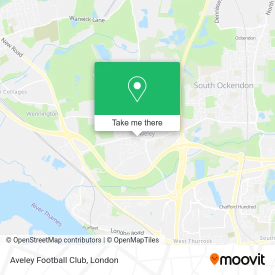 Aveley Football Club map