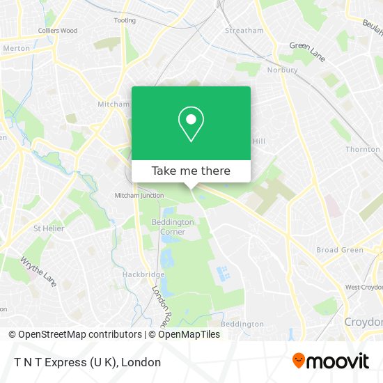 T N T Express (U K) map