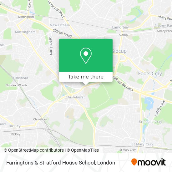 Farringtons & Stratford House School map