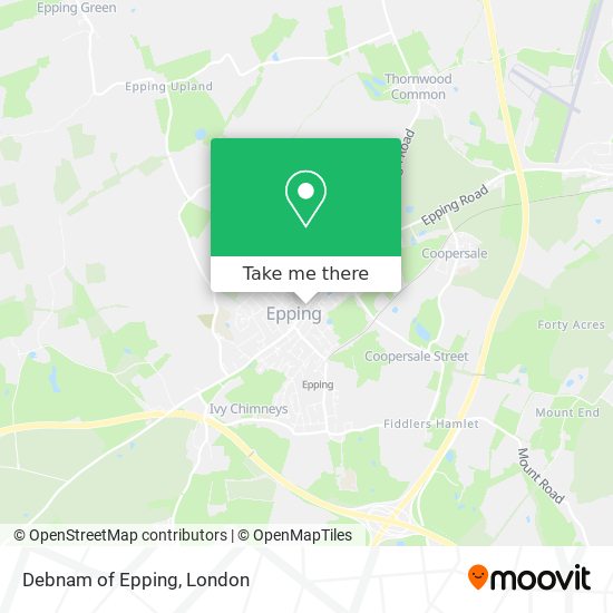 Debnam of Epping map