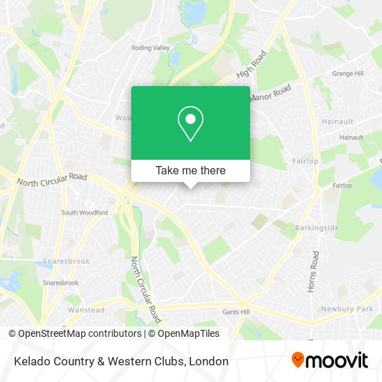 Kelado Country & Western Clubs map