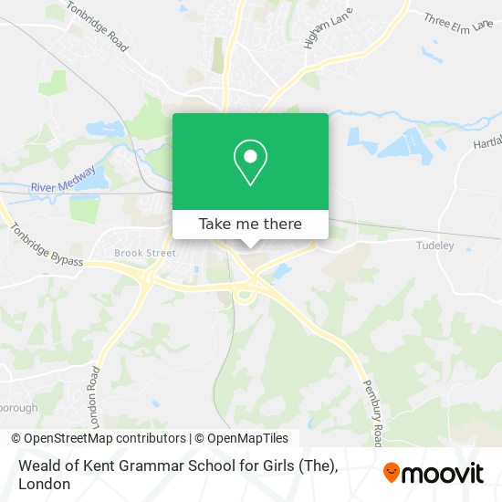 Weald of Kent Grammar School for Girls (The) map