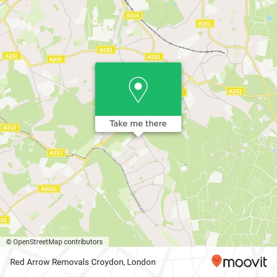 Red Arrow Removals Croydon map