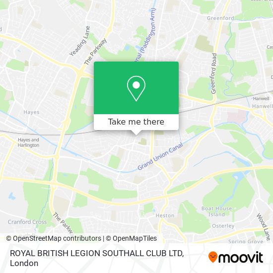 ROYAL BRITISH LEGION SOUTHALL CLUB LTD map