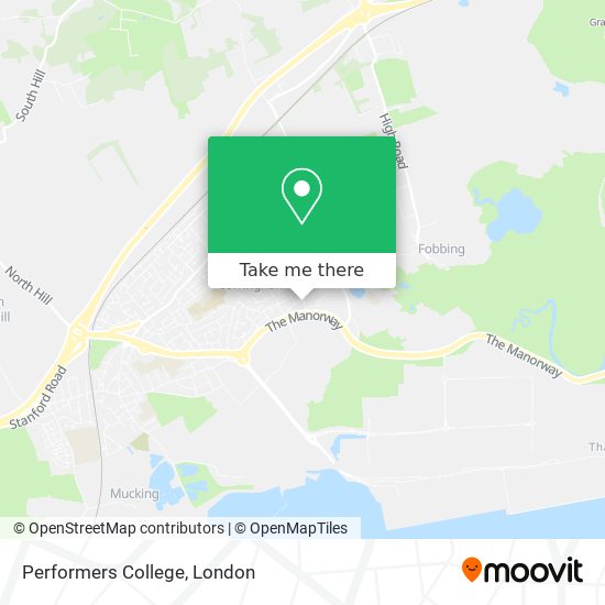 Performers College map