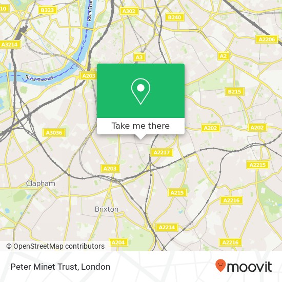 Peter Minet Trust map