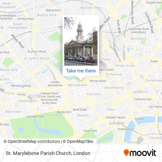 St. Marylebone Parish Church map