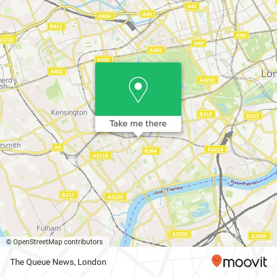 The Queue News map