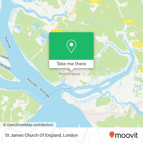 St James Church Of England map