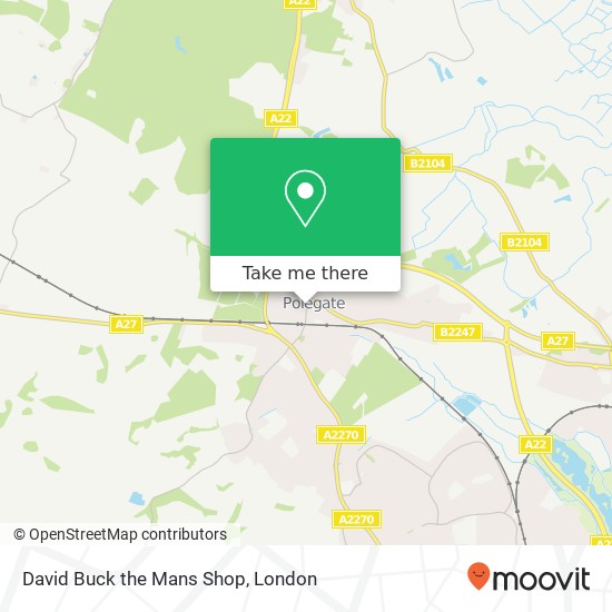 David Buck the Mans Shop map