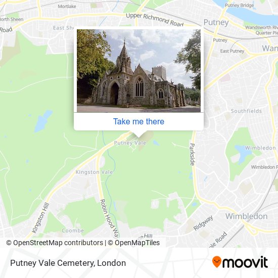 Putney Vale Cemetery map