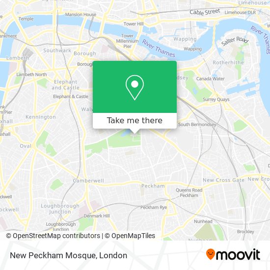 New Peckham Mosque map