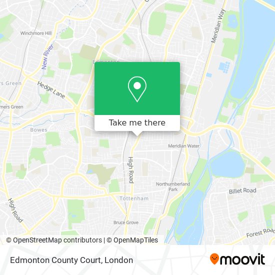 Edmonton County Court map