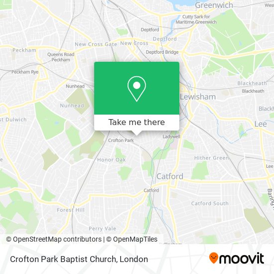 Crofton Park Baptist Church map