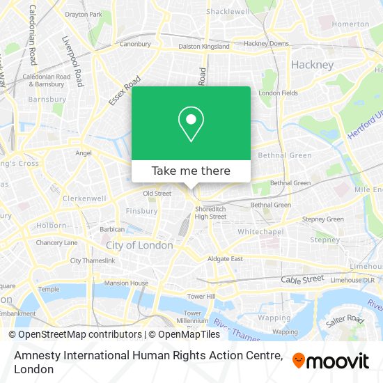 Amnesty International Human Rights Action Centre map