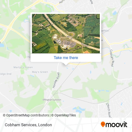 Cobham Services map