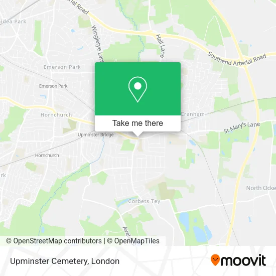 Upminster Cemetery map