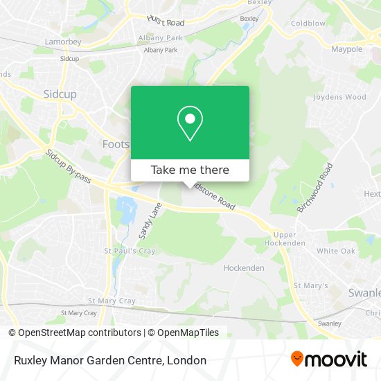 Ruxley Manor Garden Centre map