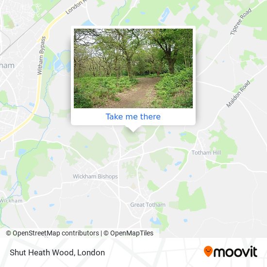 Shut Heath Wood map