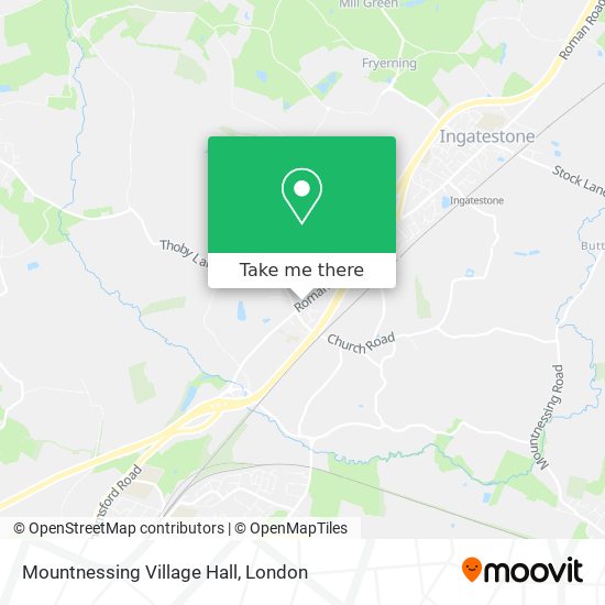 Mountnessing Village Hall map