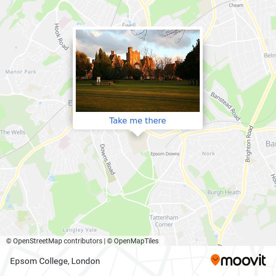 How to get to Epsom College by bus or train?