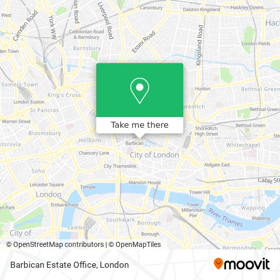 Barbican Estate Office map