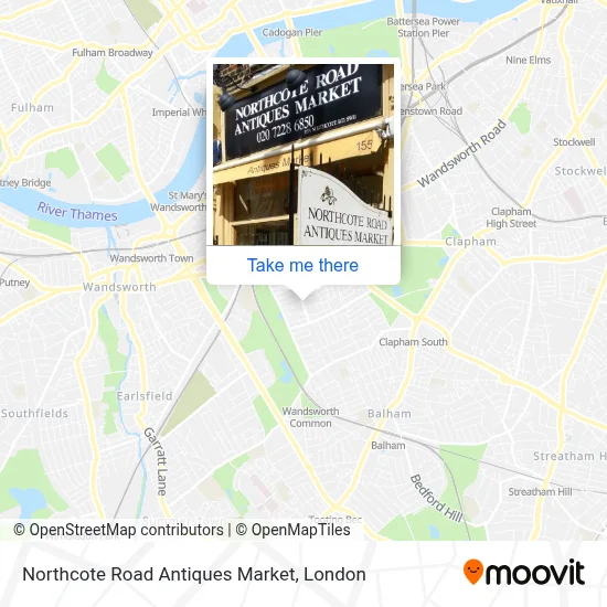 Northcote Rd Maps How to Get to Northcote Road Antiques Market in Clapham by Bus, Train ...