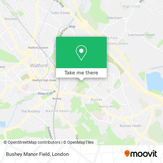 Bushey Manor Field map