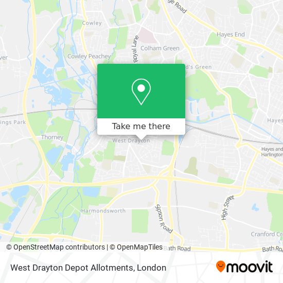 West Drayton Depot Allotments map