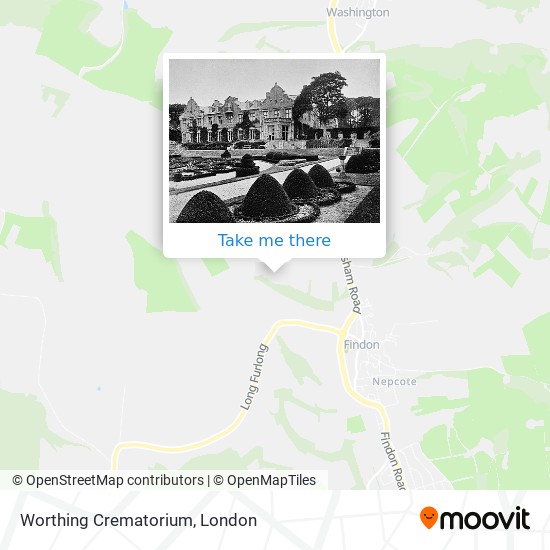 Worthing Crematorium map