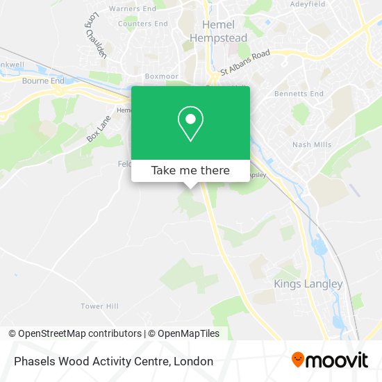 Phasels Wood Activity Centre map