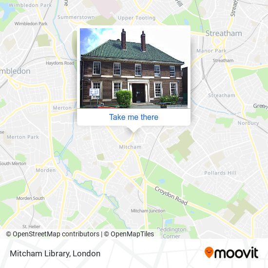 Mitcham Library map