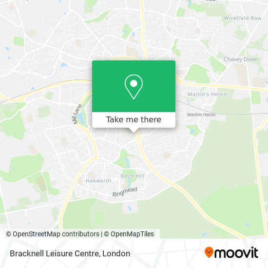 Bracknell Leisure Centre map