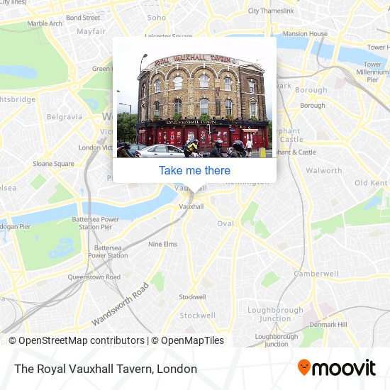 The Royal Vauxhall Tavern map