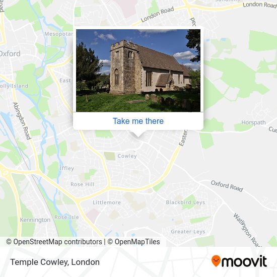 Temple Cowley map